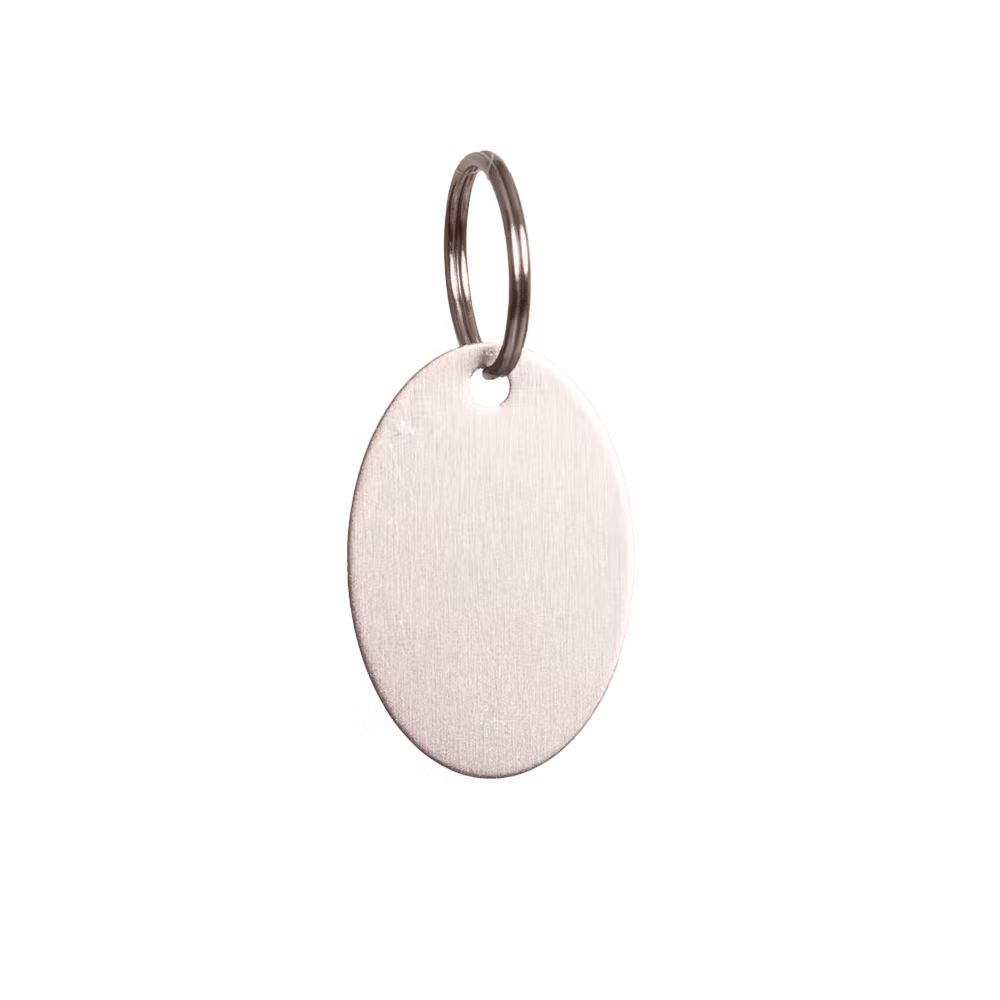 Name Plate oval size M 3,8 cm purple