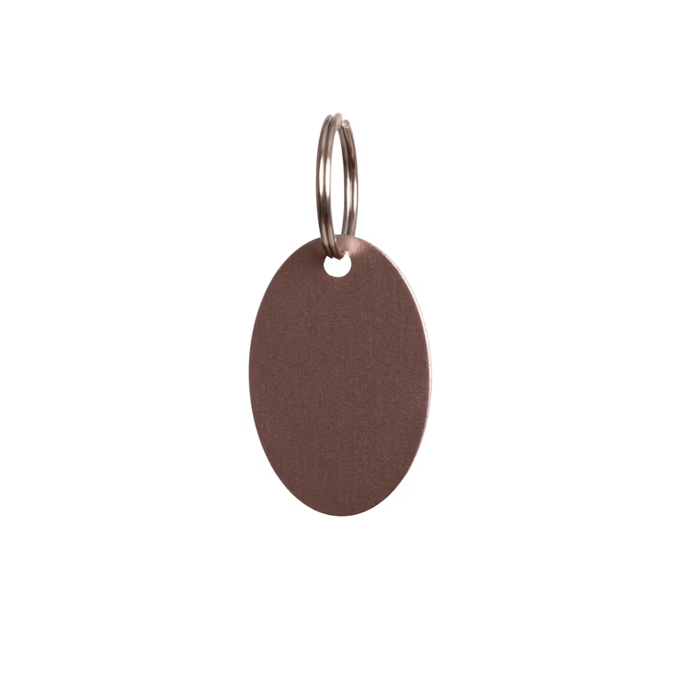 Name Plate oval size M 3,8 cm purple