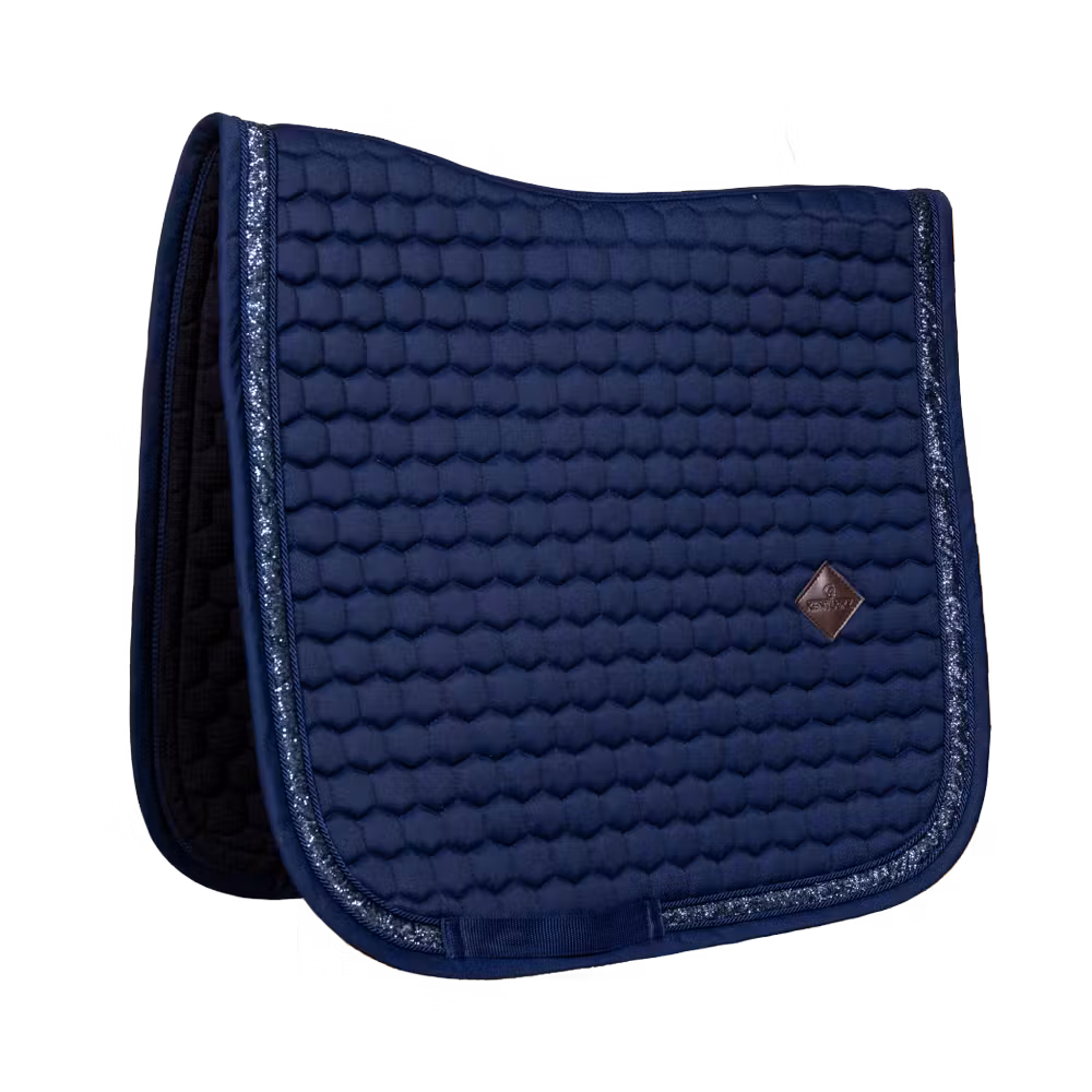 Saddle Pad glitter band dressage black