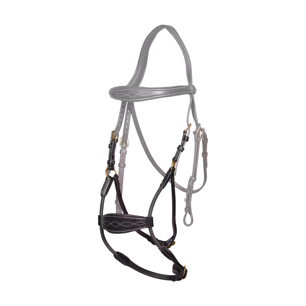 Elastic hybrid noseband DY coll, Full/brown