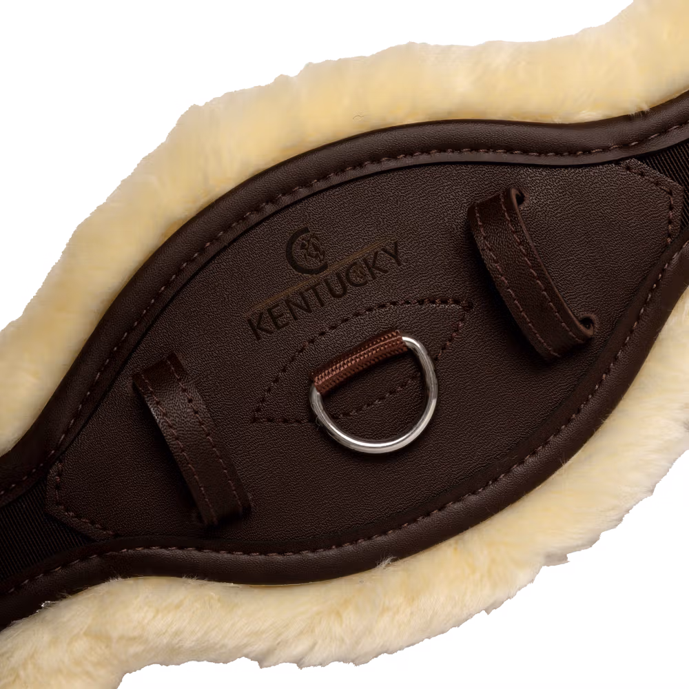 Sheepskin anatomic short girth brown 60 cm