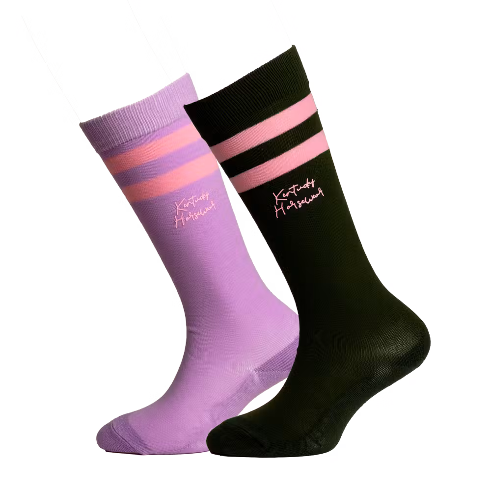 Kids Socks stripes Set of 2 navy/light rose 27/30