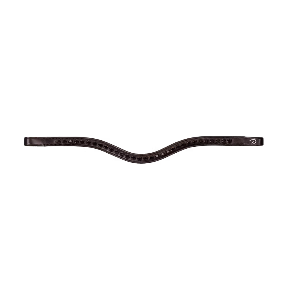 Black Swarovski V-Shaped Browband