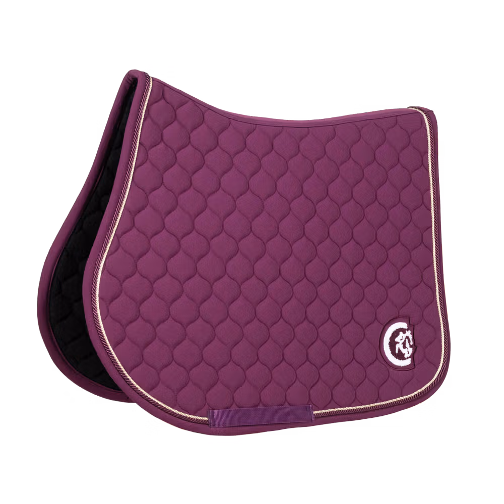 Saddle Pad onion quilt 3D logo jumping navy