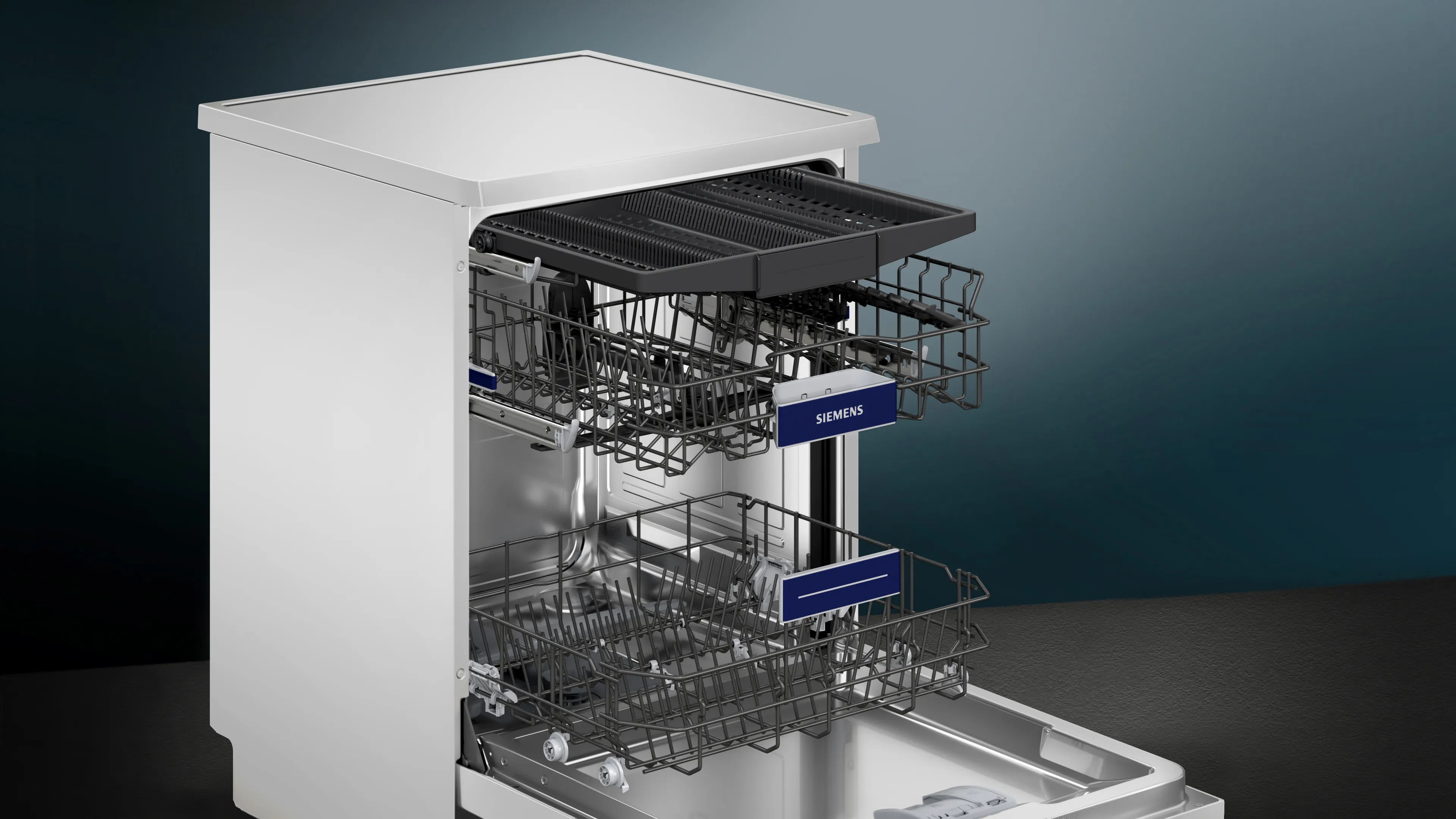 SIEMENS SN23EW03ME iQ300 Free-standing dishwasher 60 cm White