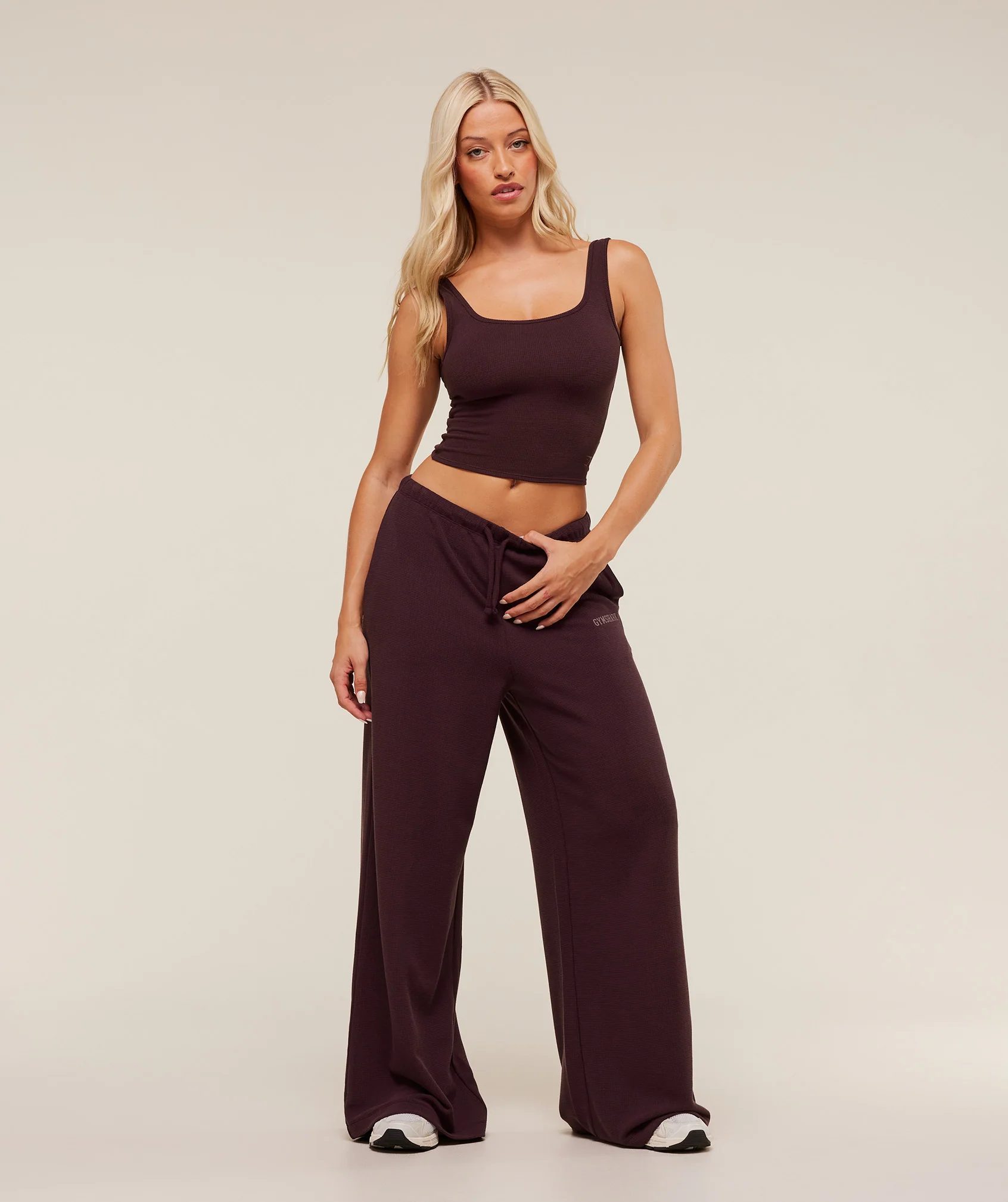 Waffle Wide Leg Pants