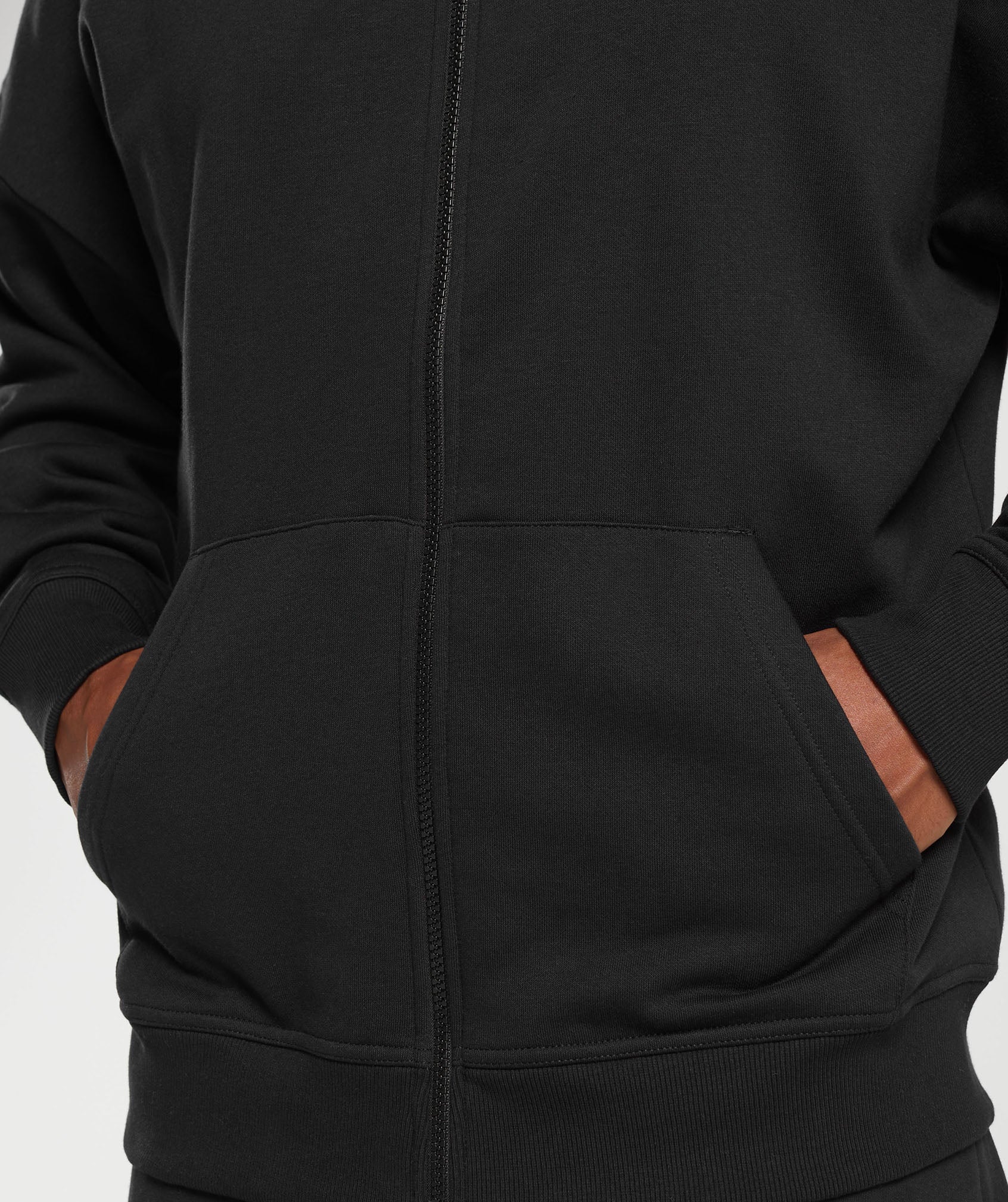 Crest Oversized Zip Up Hoodie