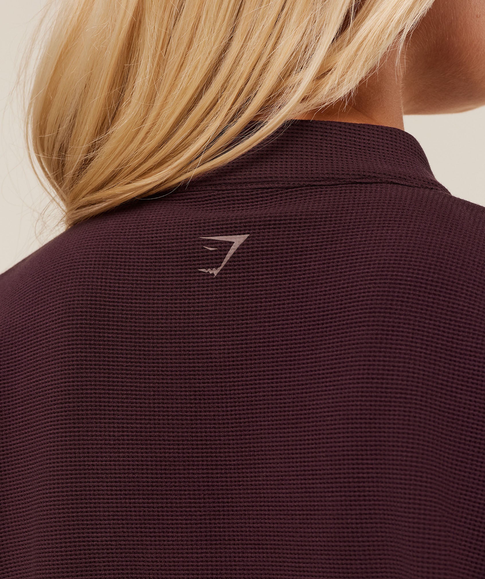 Waffle Midi Zip Up Jacket