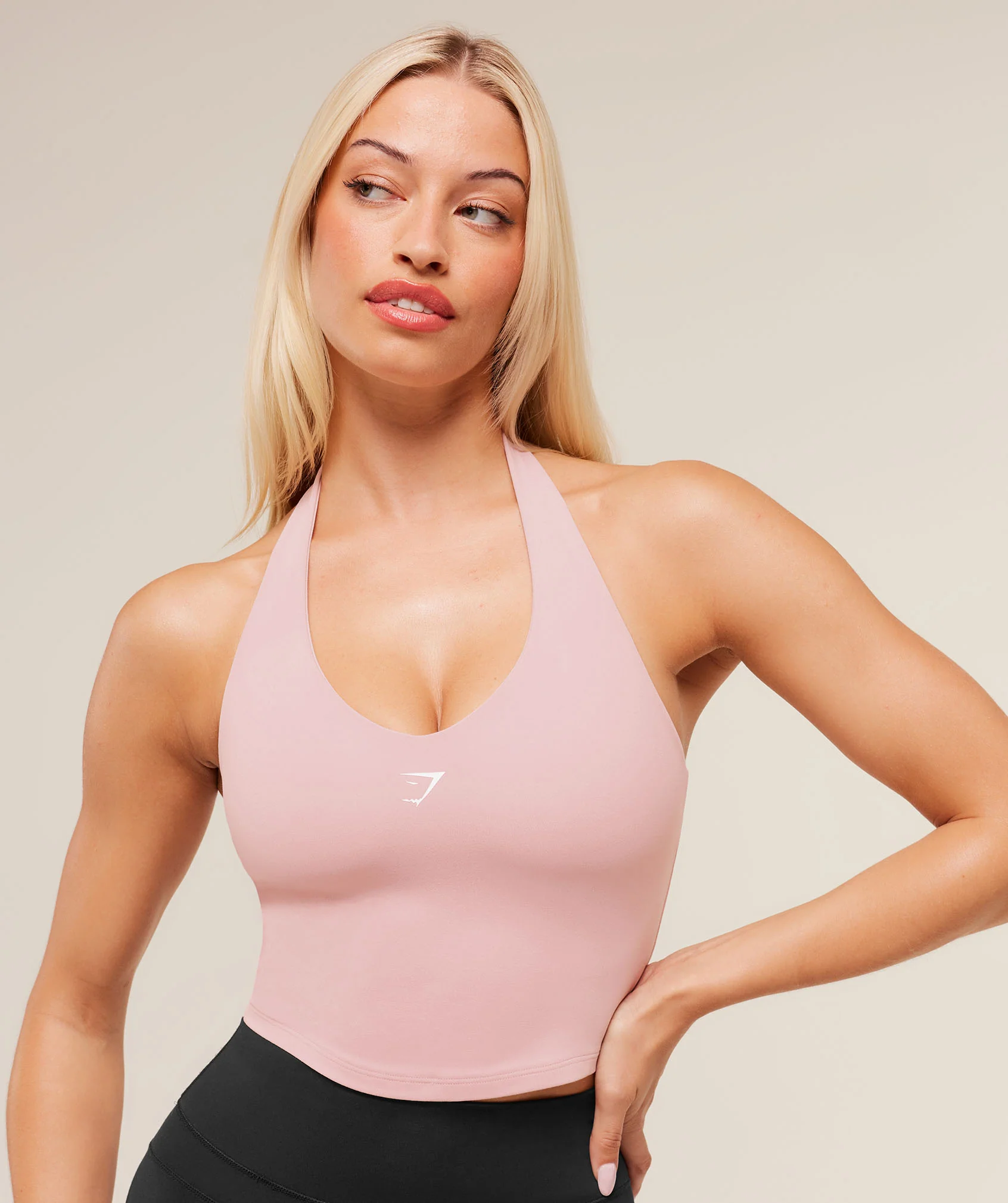 Halter Neck Cami with Shelf