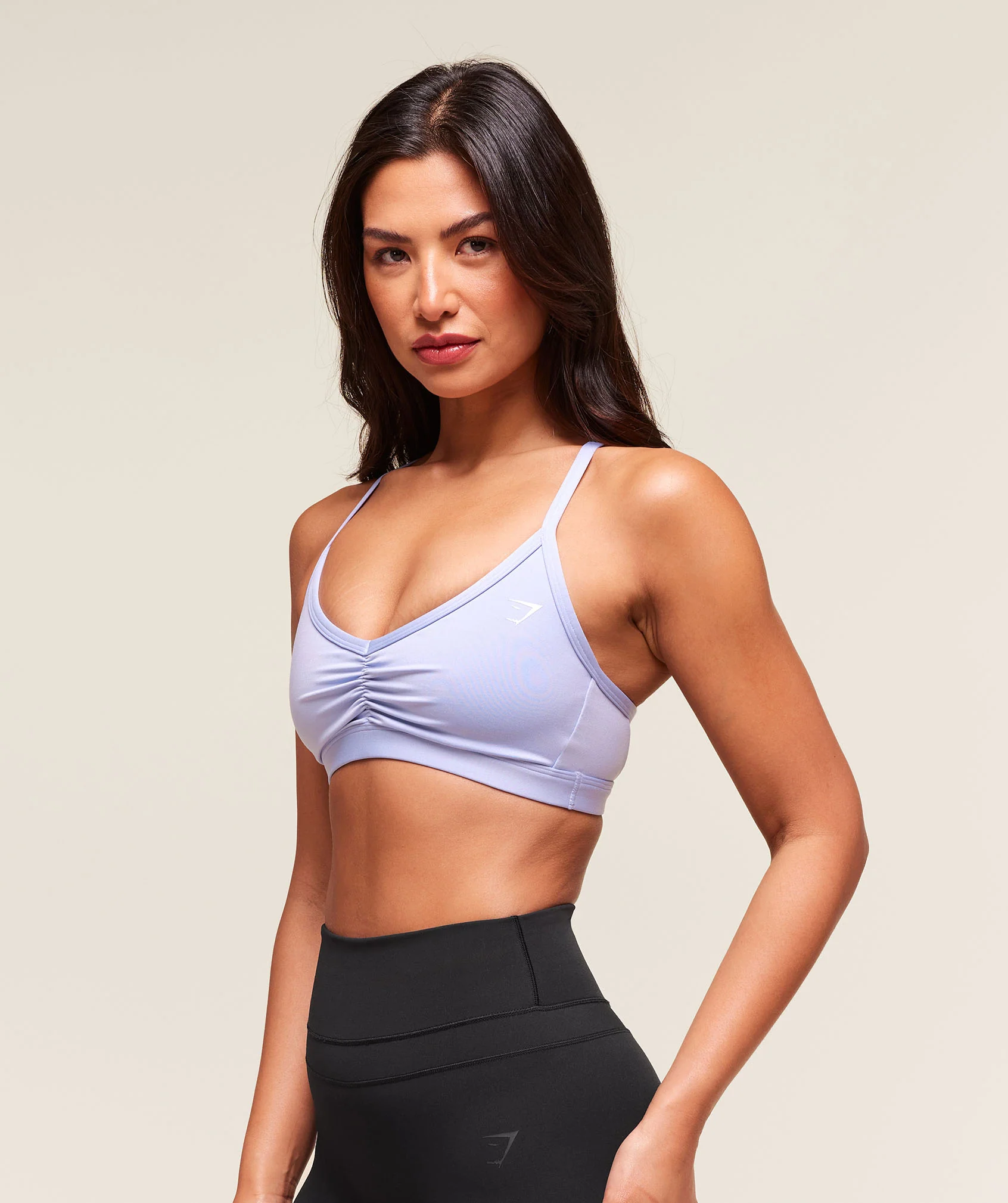 Ruched Strappy Sports Bra