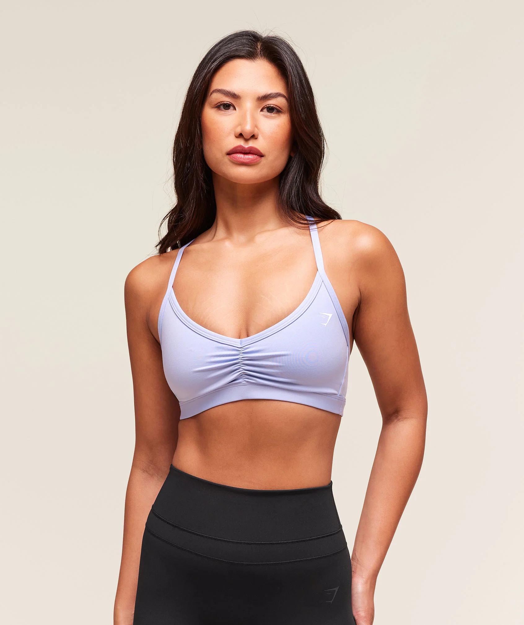 Ruched Strappy Sports Bra