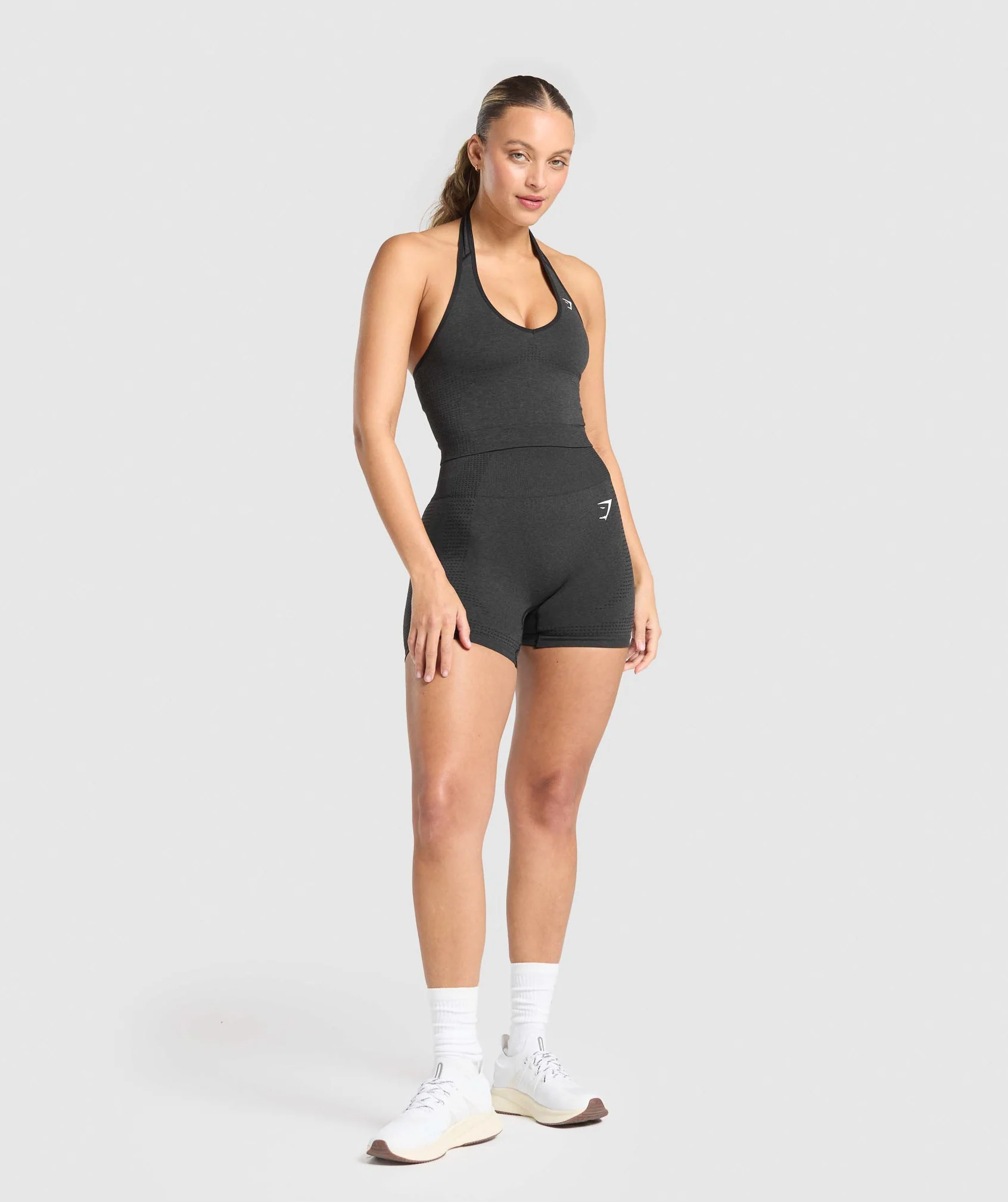 Vital Halter Neck Tank With Shelf