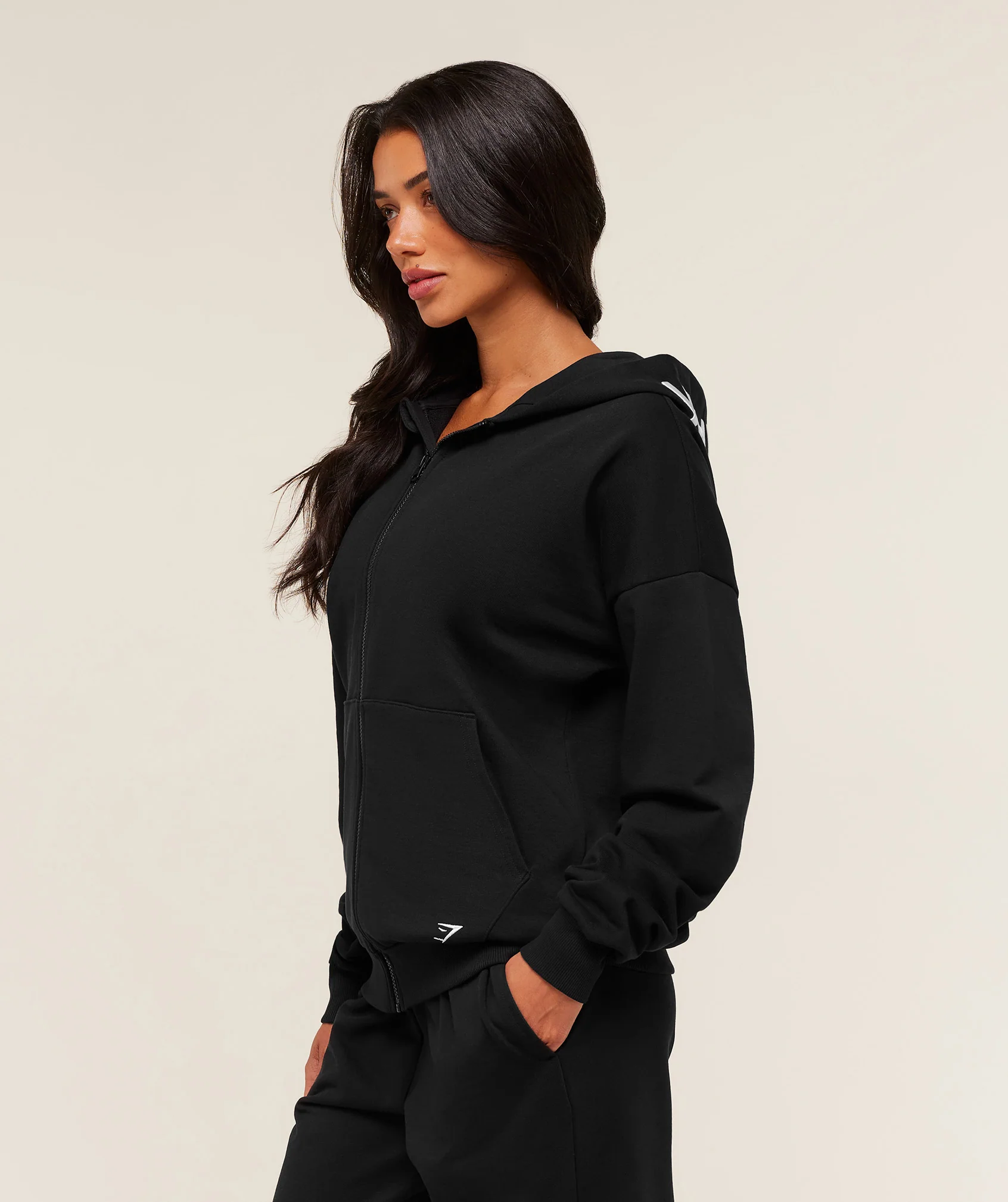 Embroidered Zip Up Hoodie