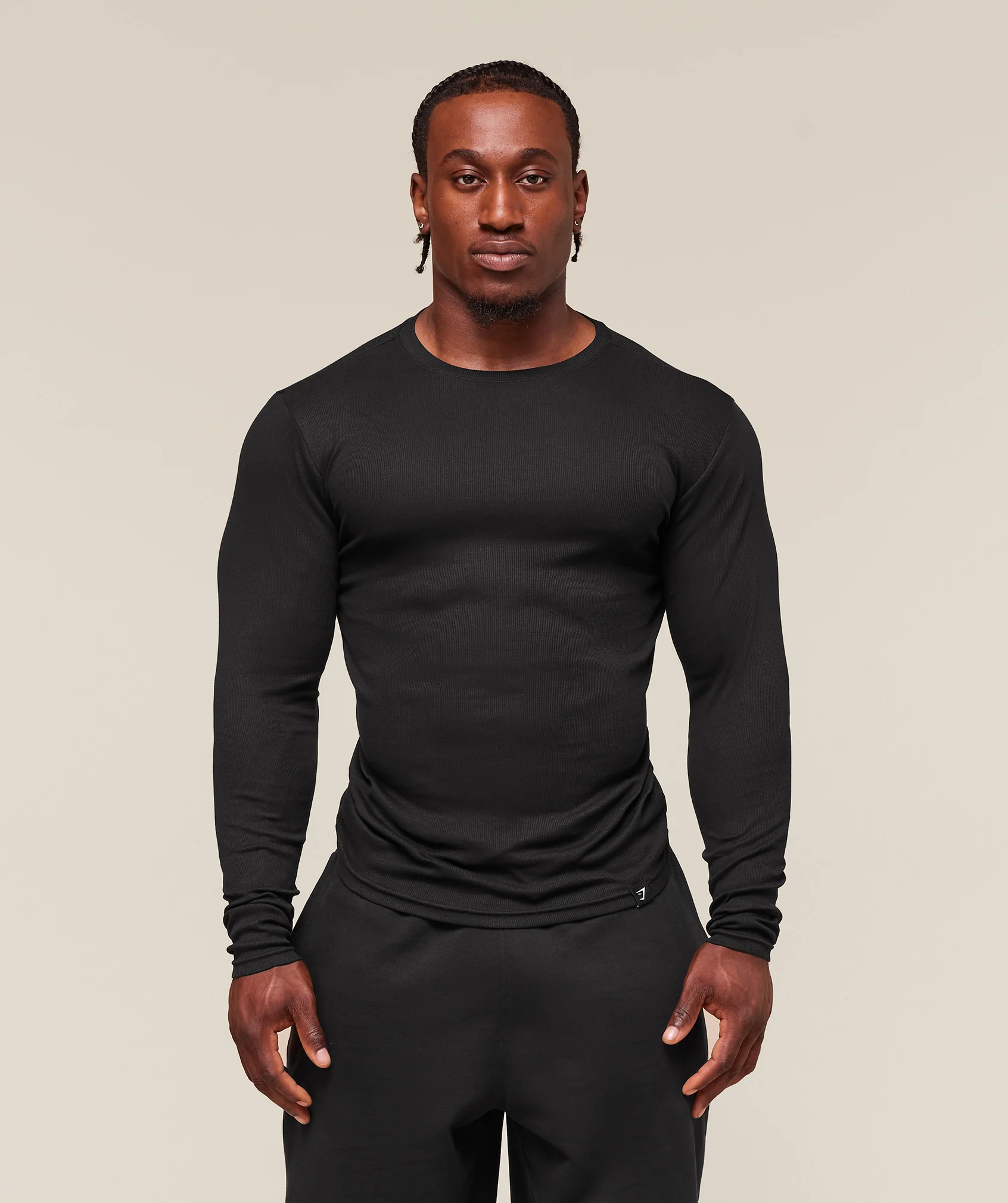 Ribbed Long Sleeve T-Shirt