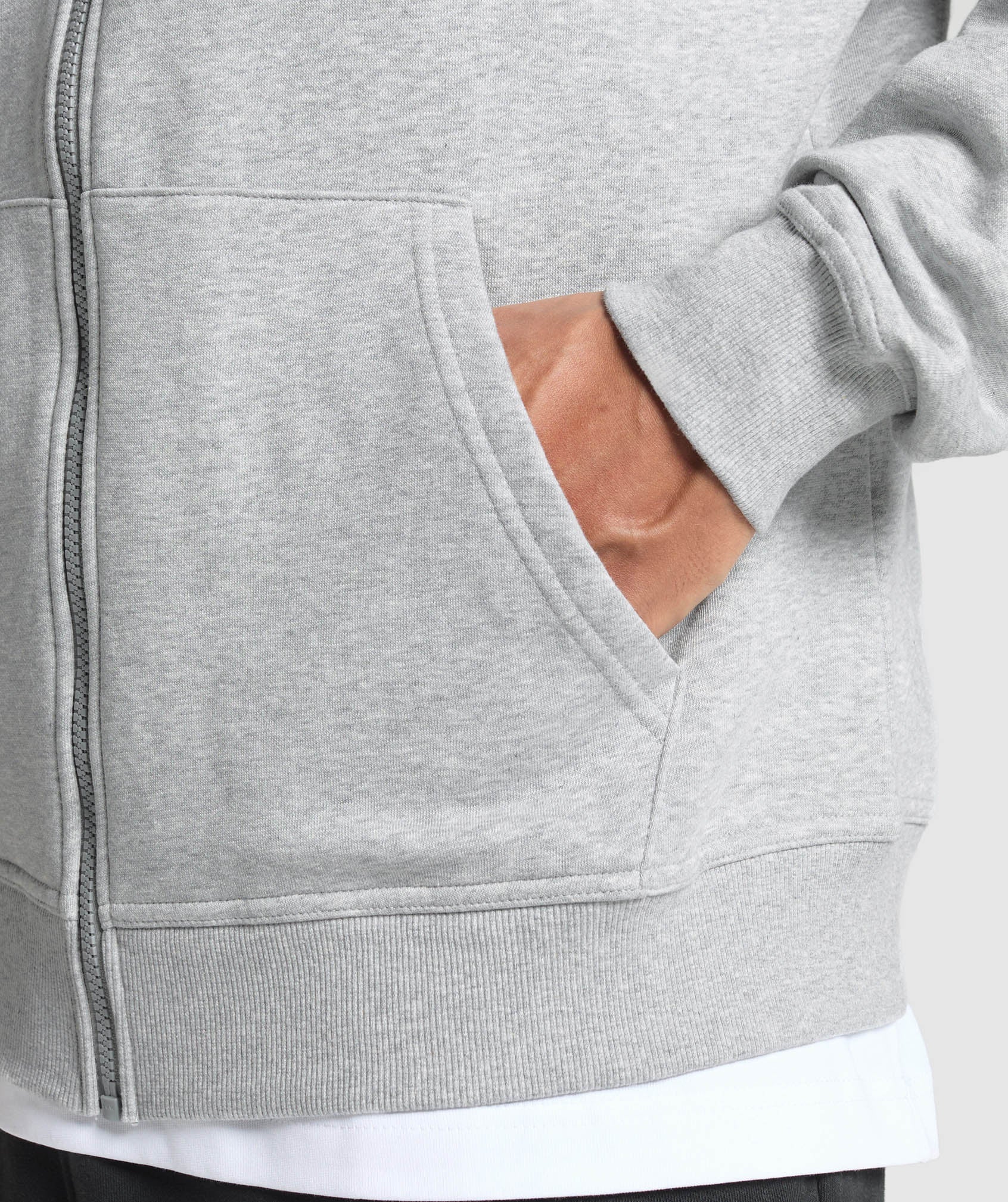 Crest Oversized Zip Up Hoodie