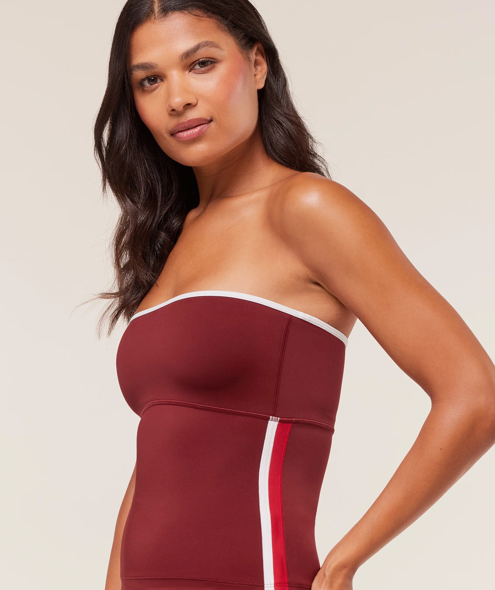 Piping Bandeau With Shelf