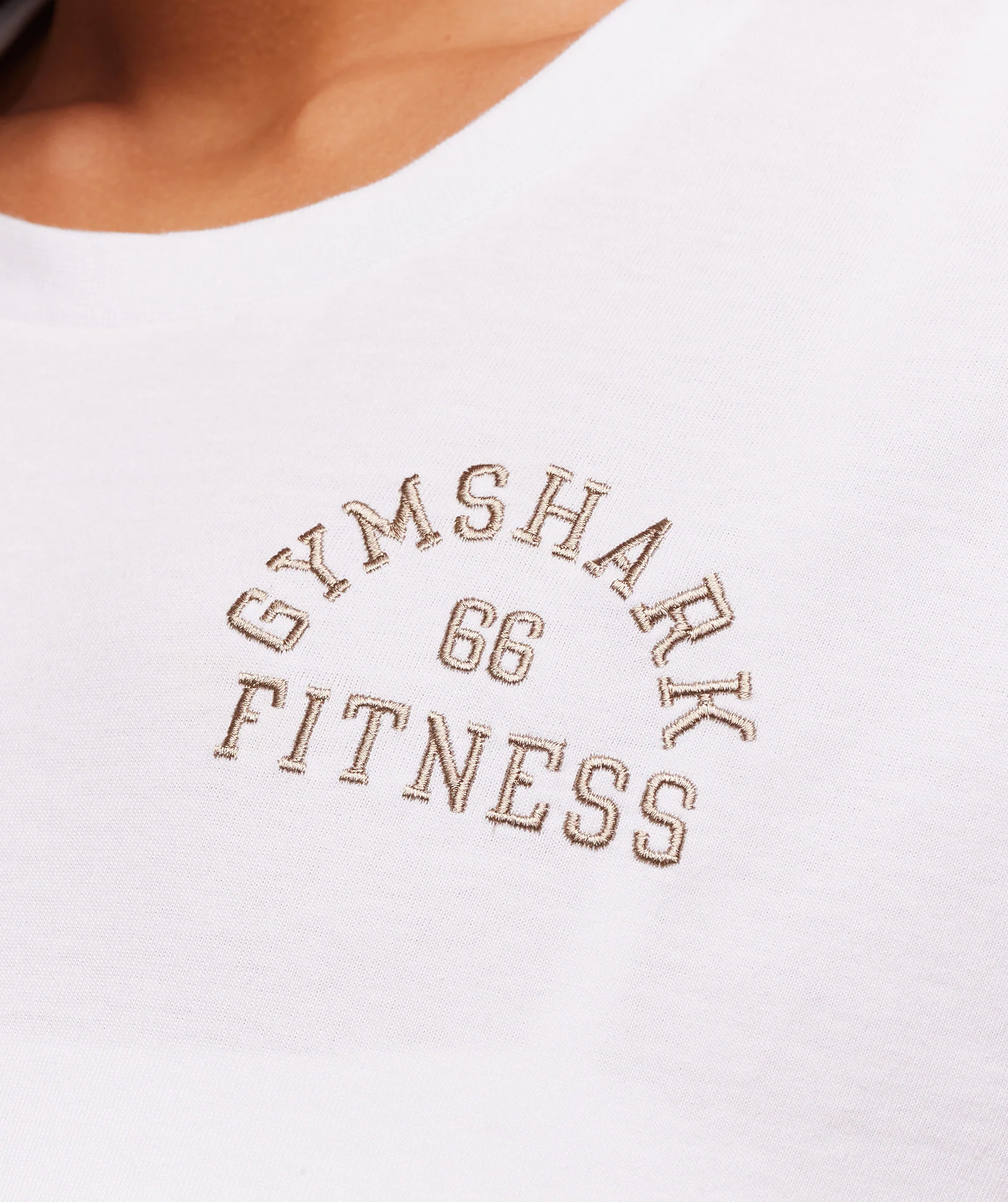Fitness Embroidered Graphic Oversized Crop Top