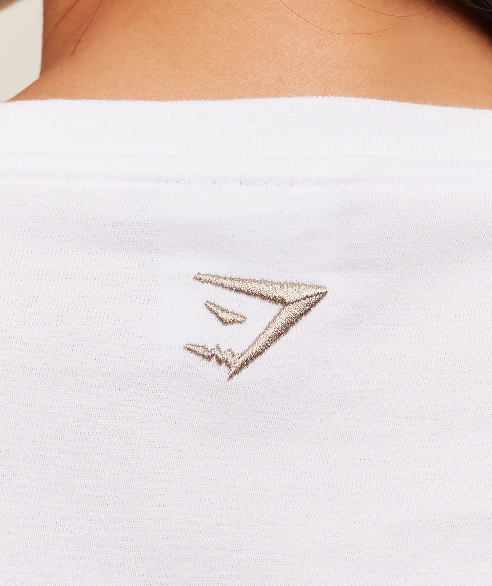 Fitness Embroidered Graphic Oversized Crop Top