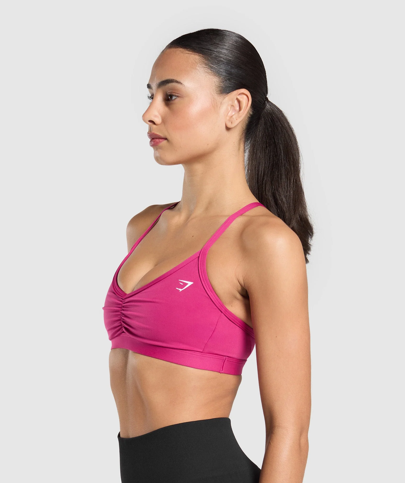 Ruched Strappy Sports Bra