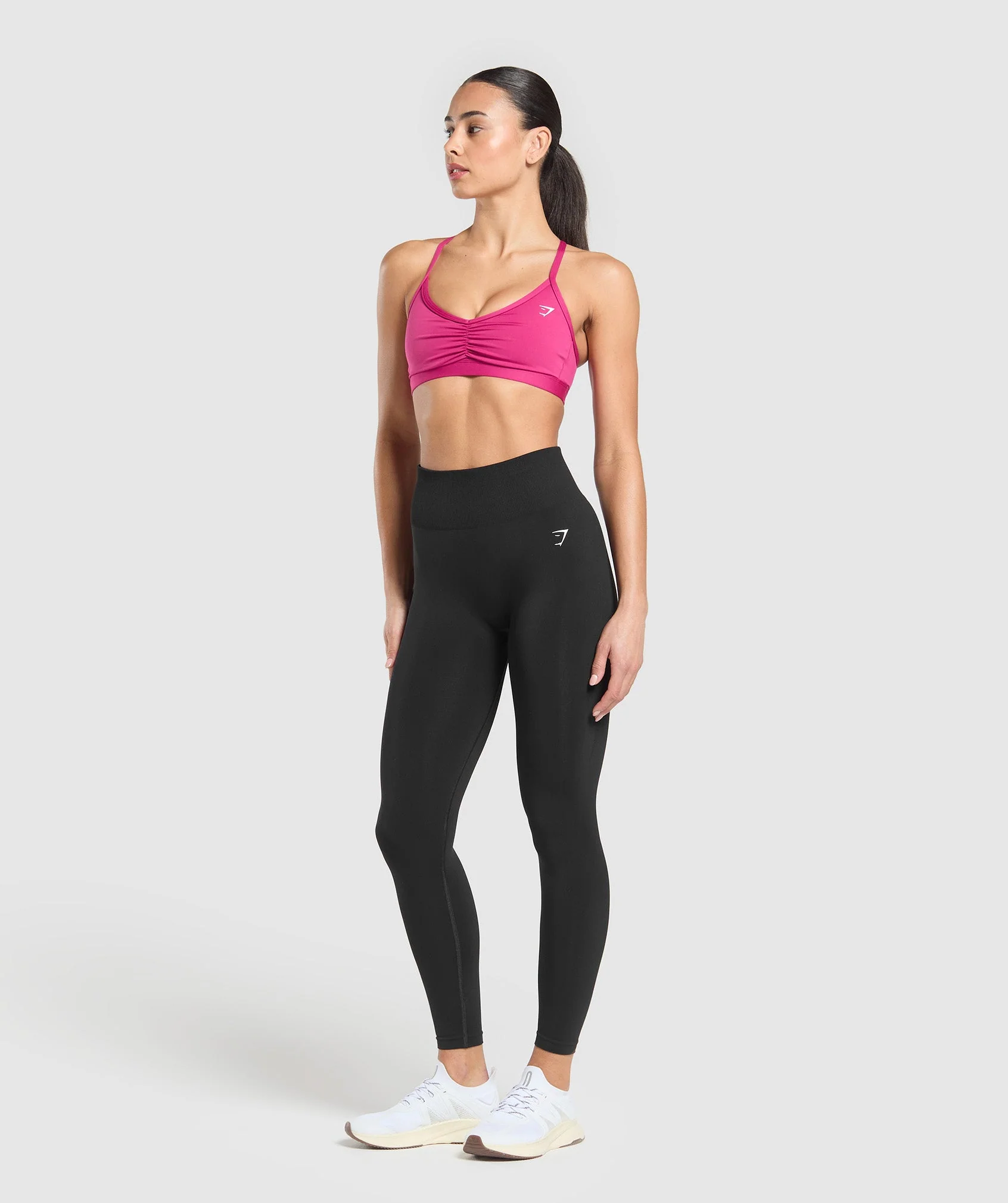 Ruched Strappy Sports Bra