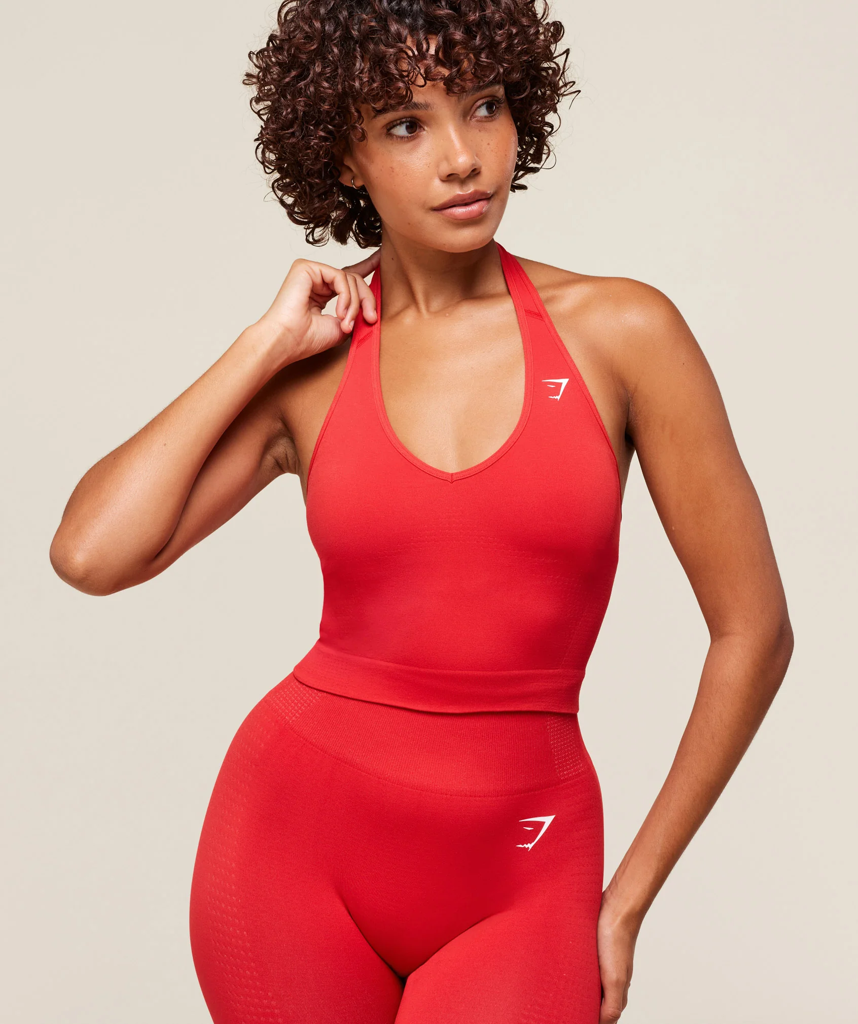 Vital Halter Neck Tank With Shelf