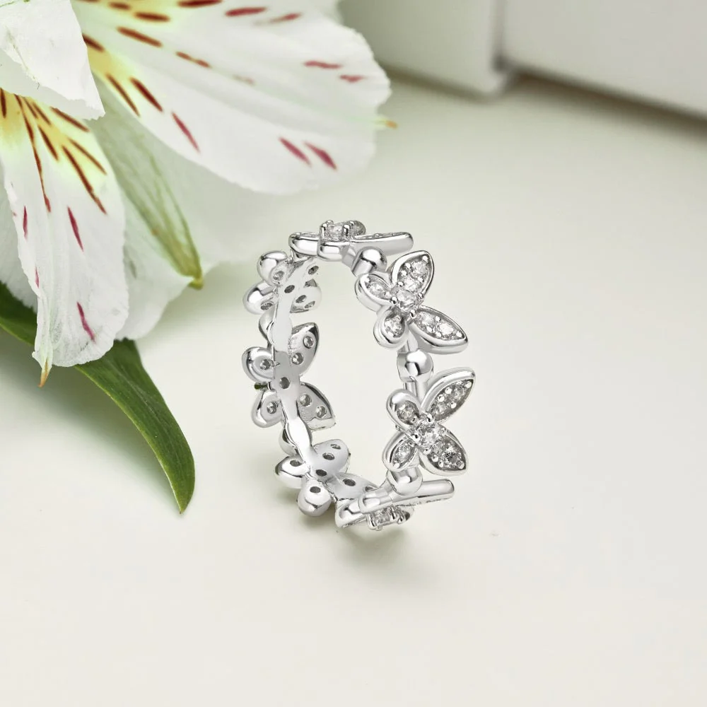 Butterfly Silver Ring Collection