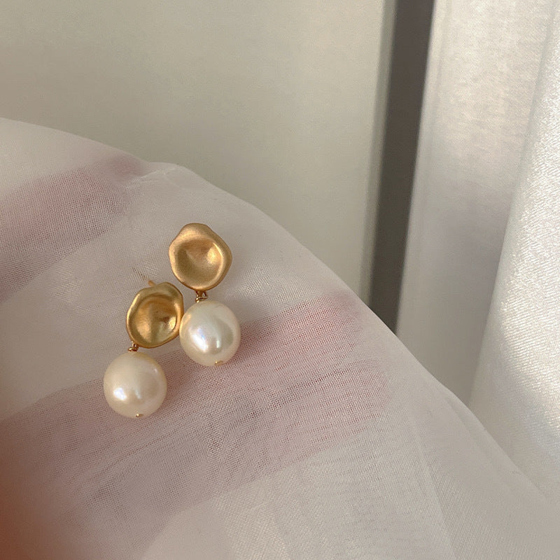 baroque pearl stud earrings