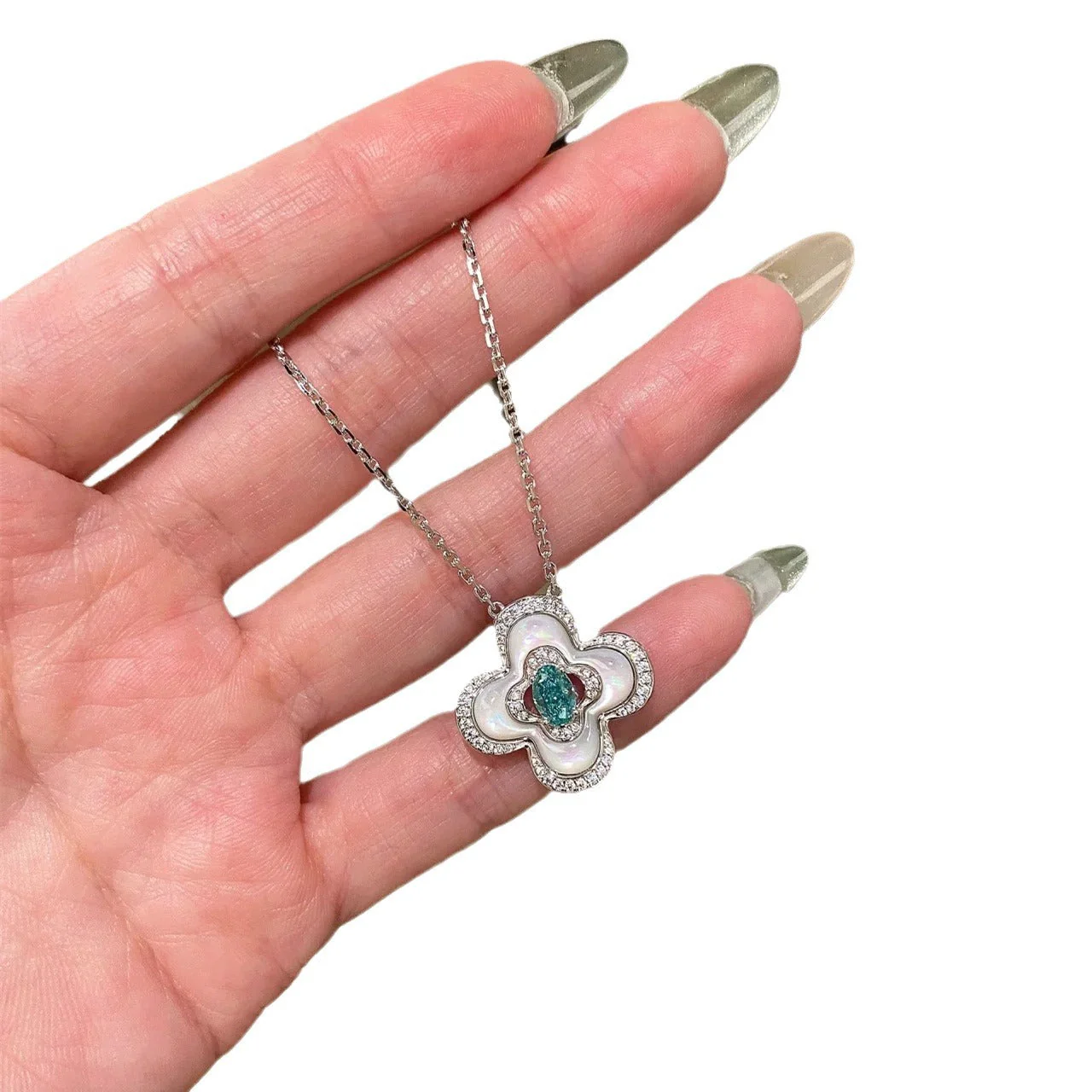 White fritillary necklace