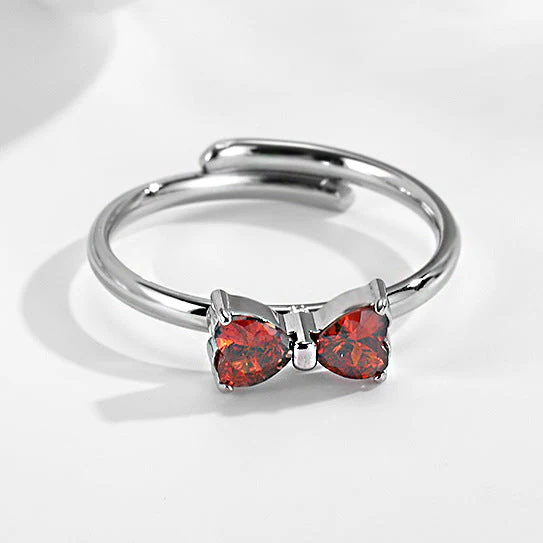 Stainless steel bow adjustable titanium ring does not fade