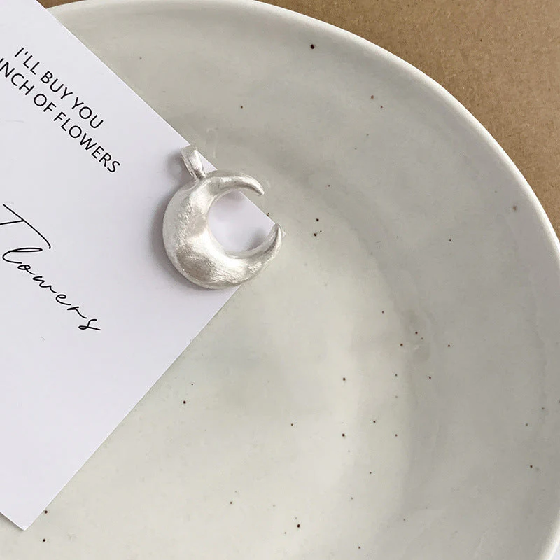 S999 Foot Silver Moon Ring