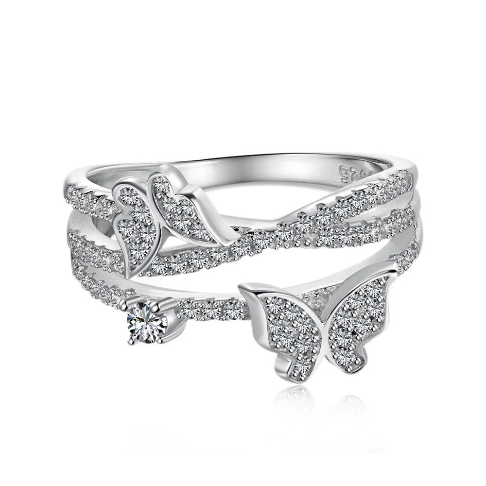 Butterfly Silver Ring Collection
