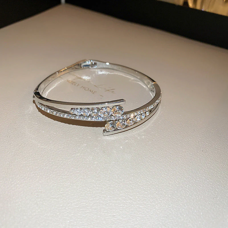Silver zircon bracelet
