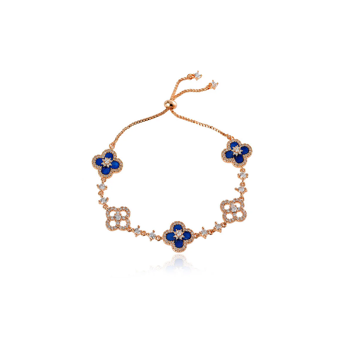 Natural Fritillaria Lucky Clover Bracelet Necklace Set