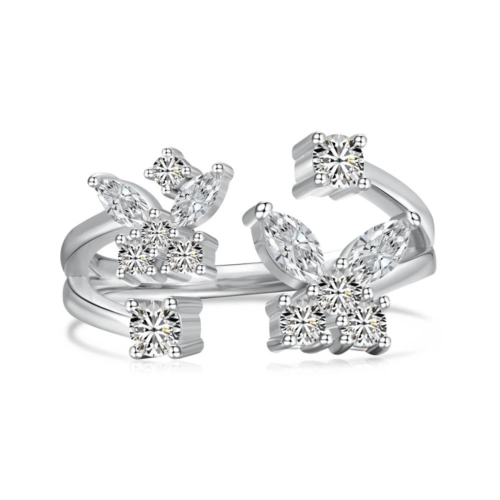 Butterfly Silver Ring Collection