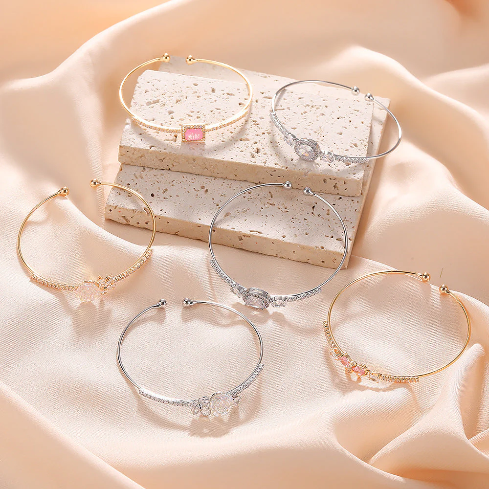 Rose zircon bracelet