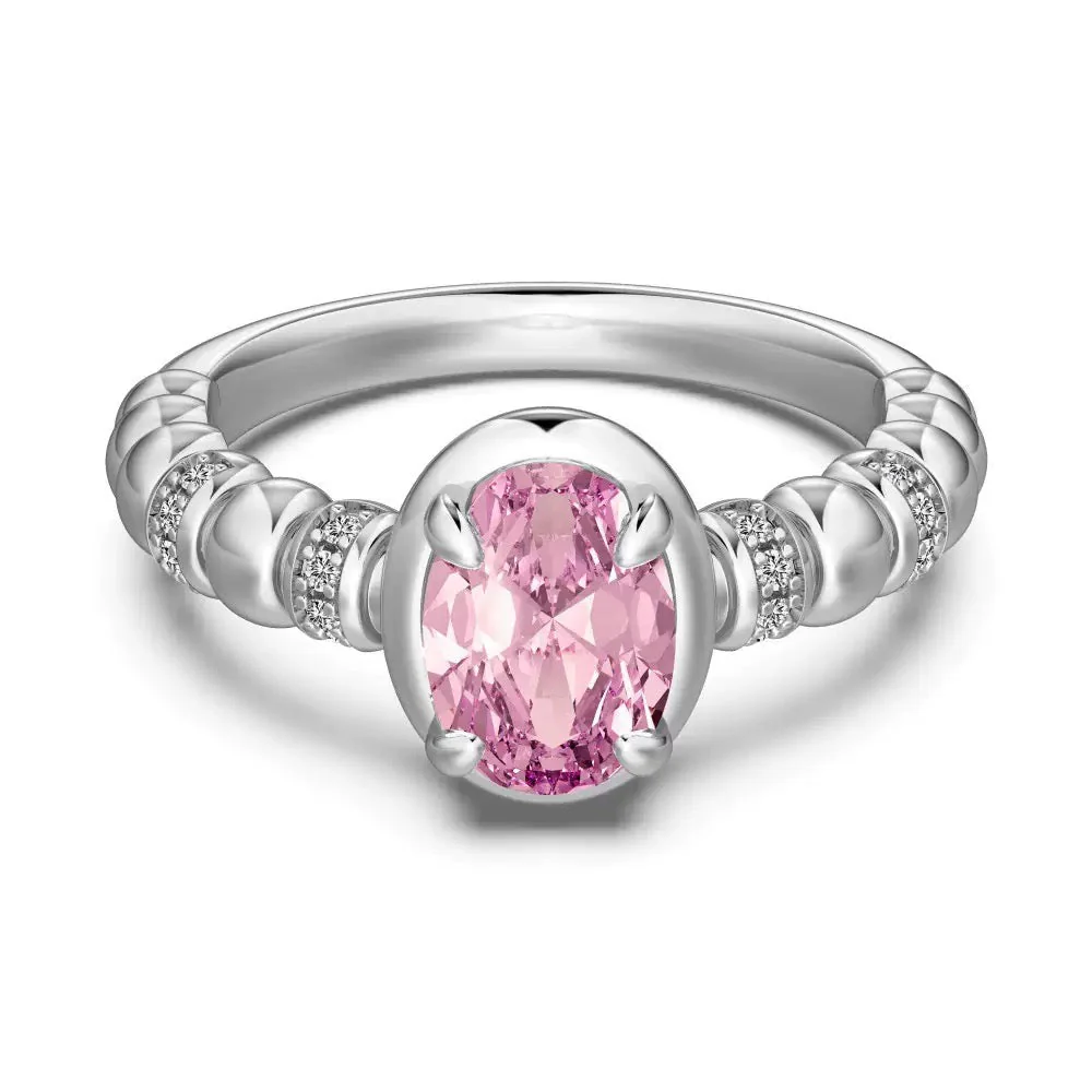Pink Silver Ring Collection