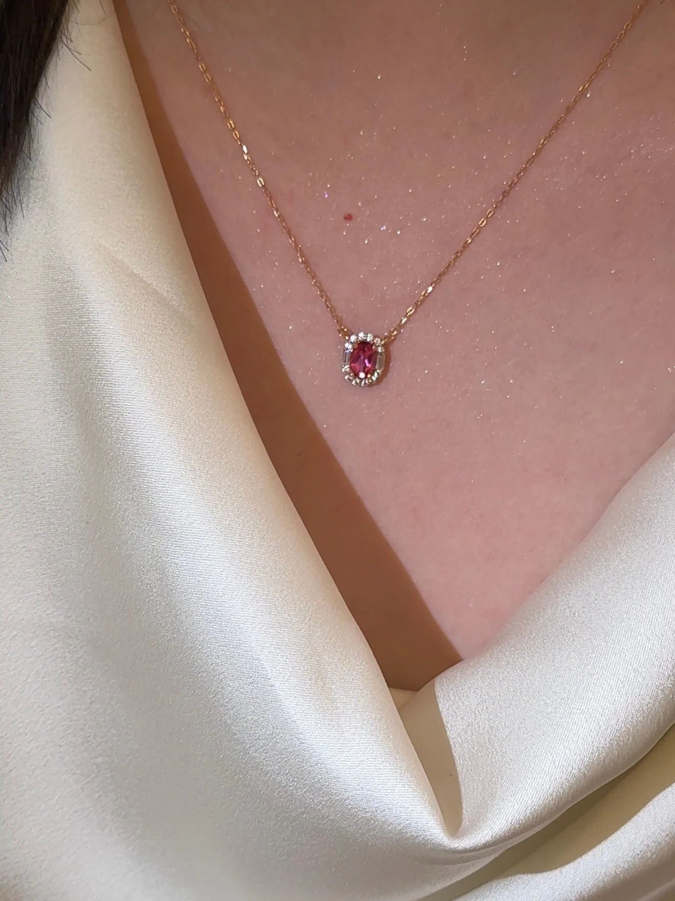 Pink Sapphire Necklace