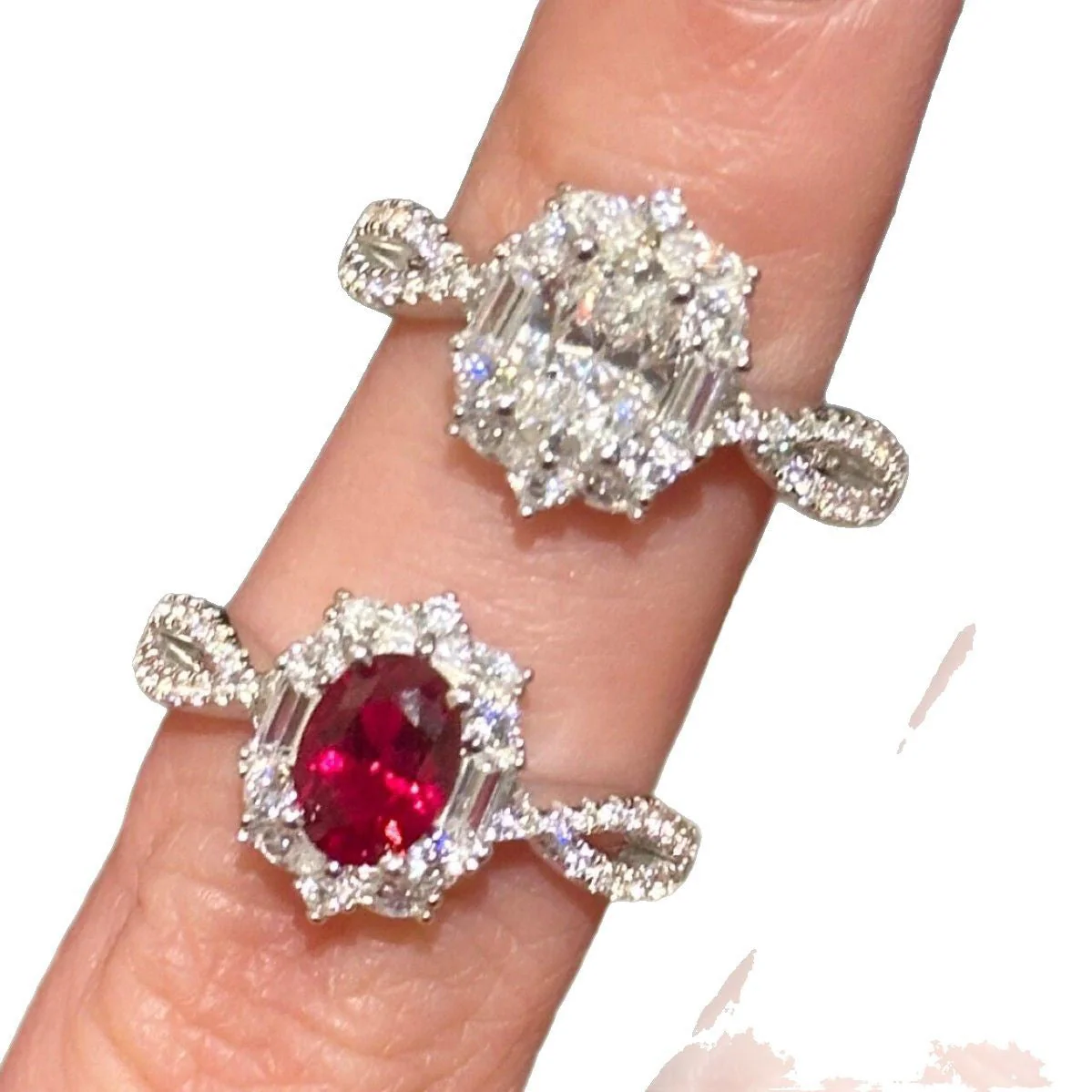 All-body S925 Sterling Silver Fashion Fireworks with Pigeon Egg Oval Ring