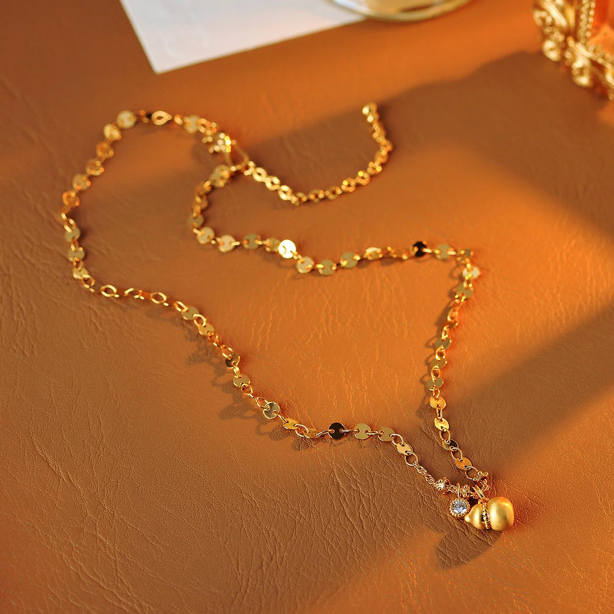 Golden gourd bracelet necklace set