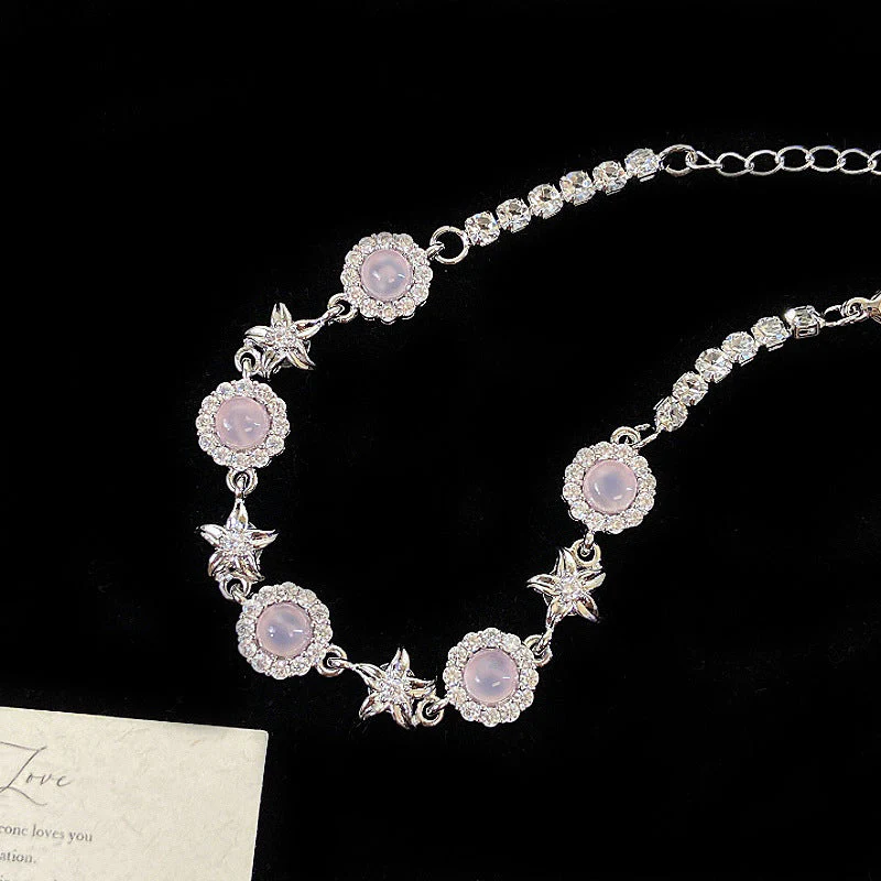 Opal round zircon bracelet