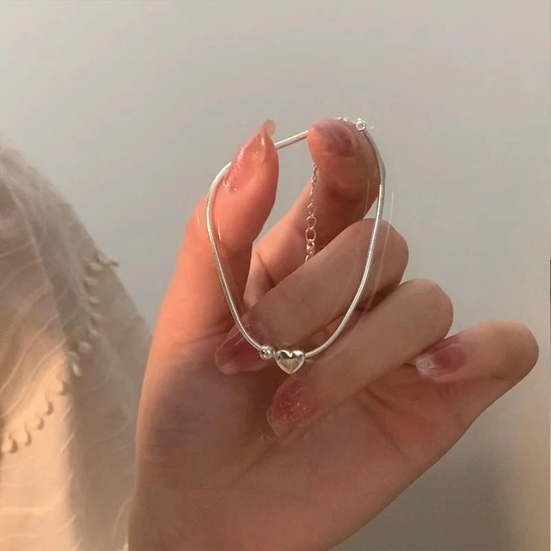 Metal Love Pendant Bracelet