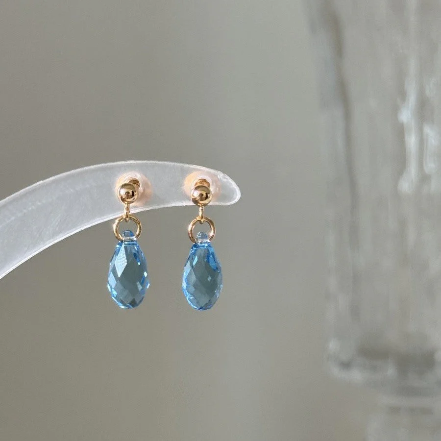 Hand-made Swarovski multicolor crystal earrings S925 silver needle