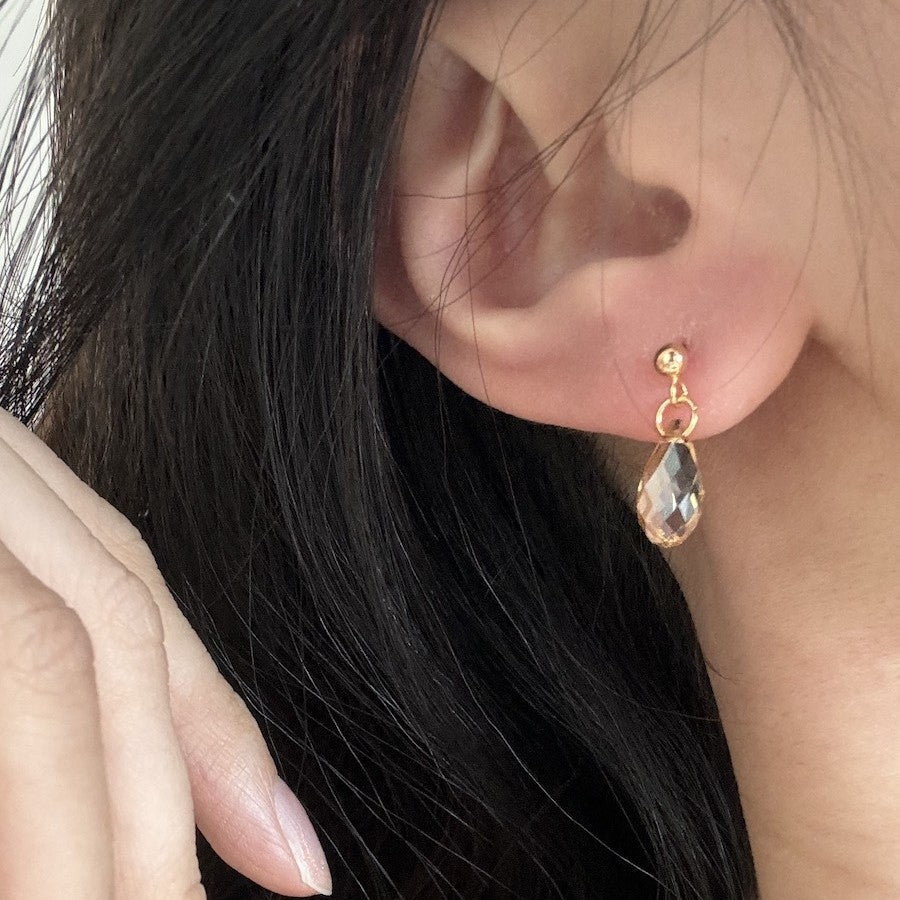 Hand-made Swarovski multicolor crystal earrings S925 silver needle