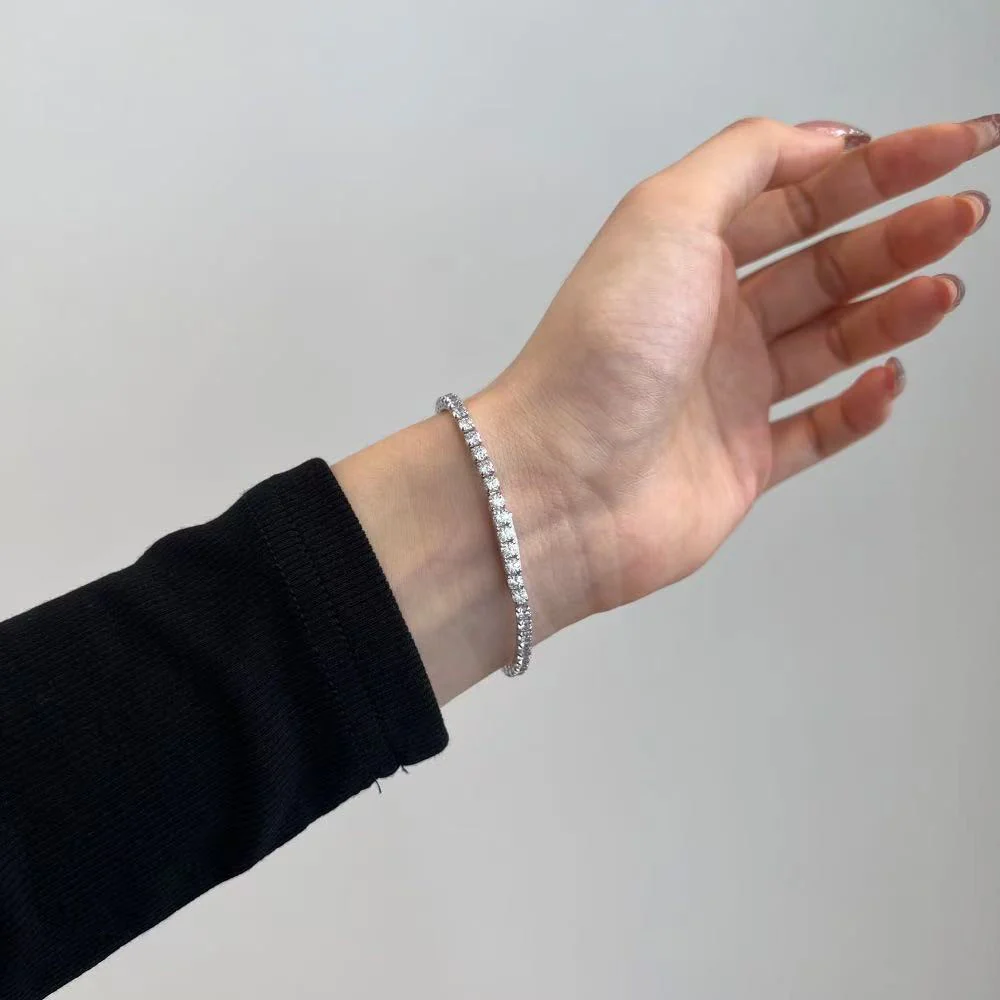 S925 Sterling Silver Full Set with Premium Zircon Bracelet