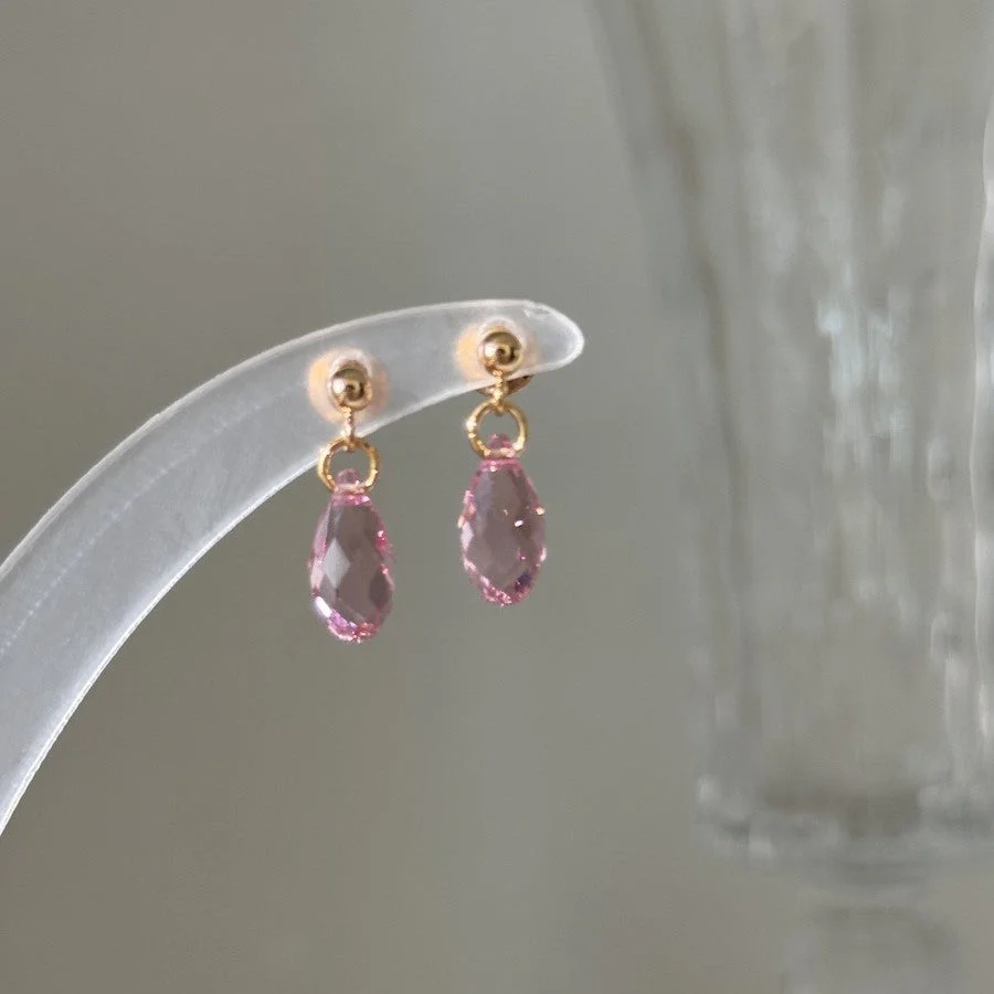 Hand-made Swarovski multicolor crystal earrings S925 silver needle