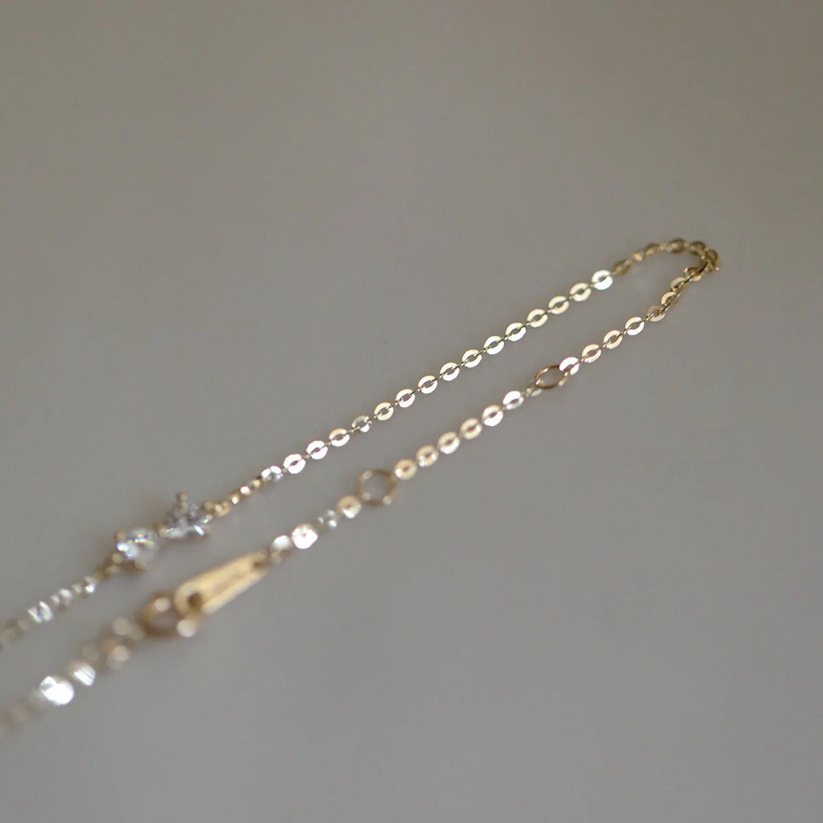 S925 silver-plated 14K yellow gold bow inlaid with very fine bracelet