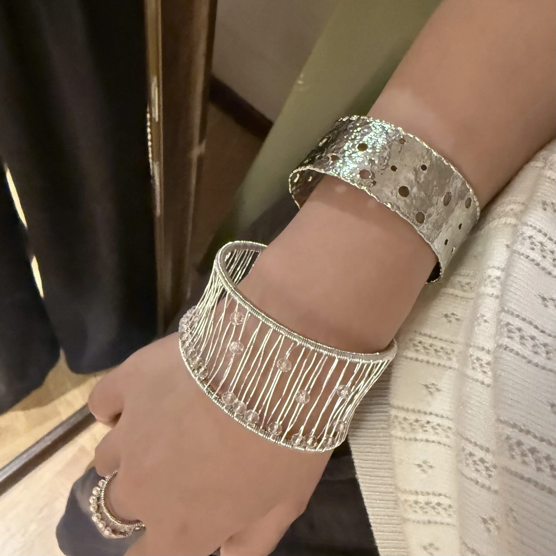 Zircon geometric bracelet