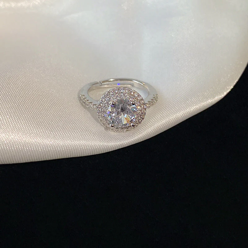 Real gold electroplated zircon split ring