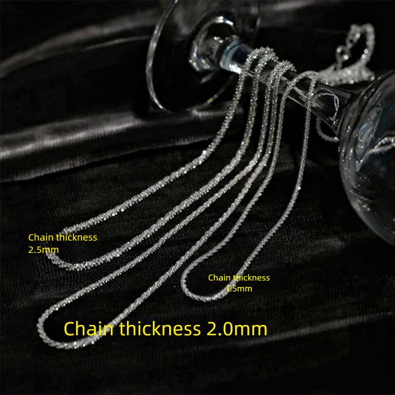 S925 Sterling Silver Sparkling Necklace