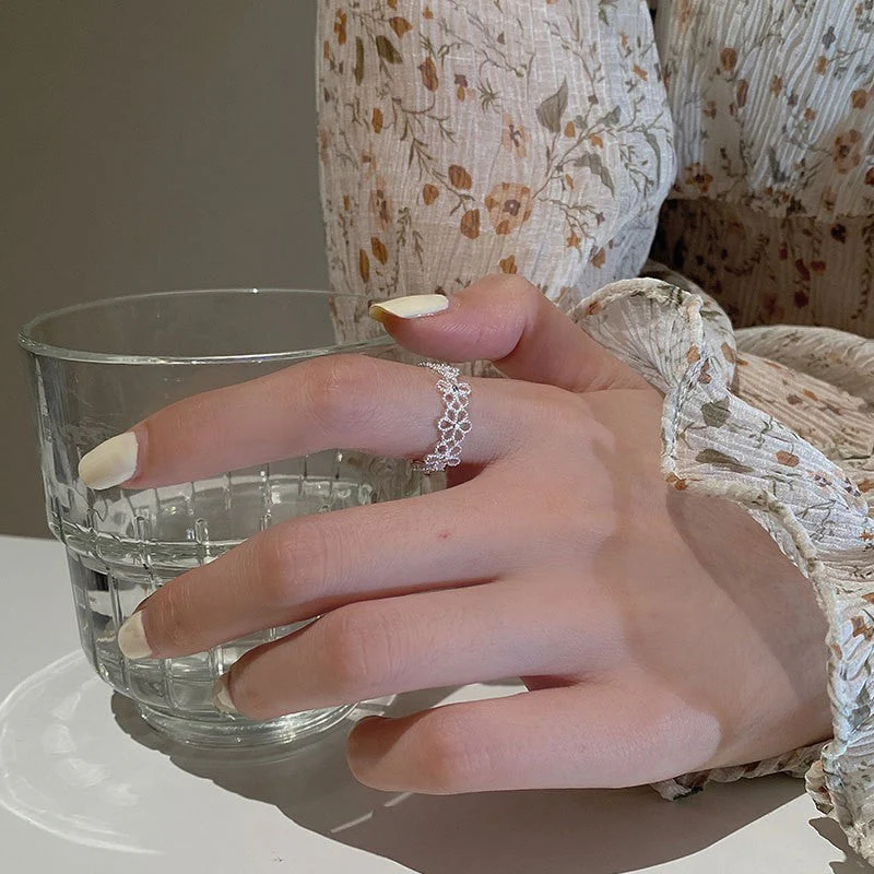 925 Sterling Silver Flower Ring